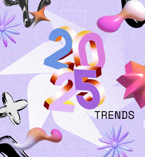Trendovi u grafičkom dizajnu za 2025 godinu 300x325