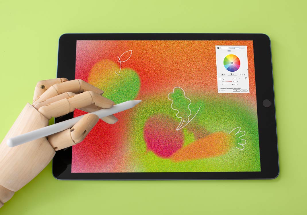 Zrnolla voće i povrće ilustracija